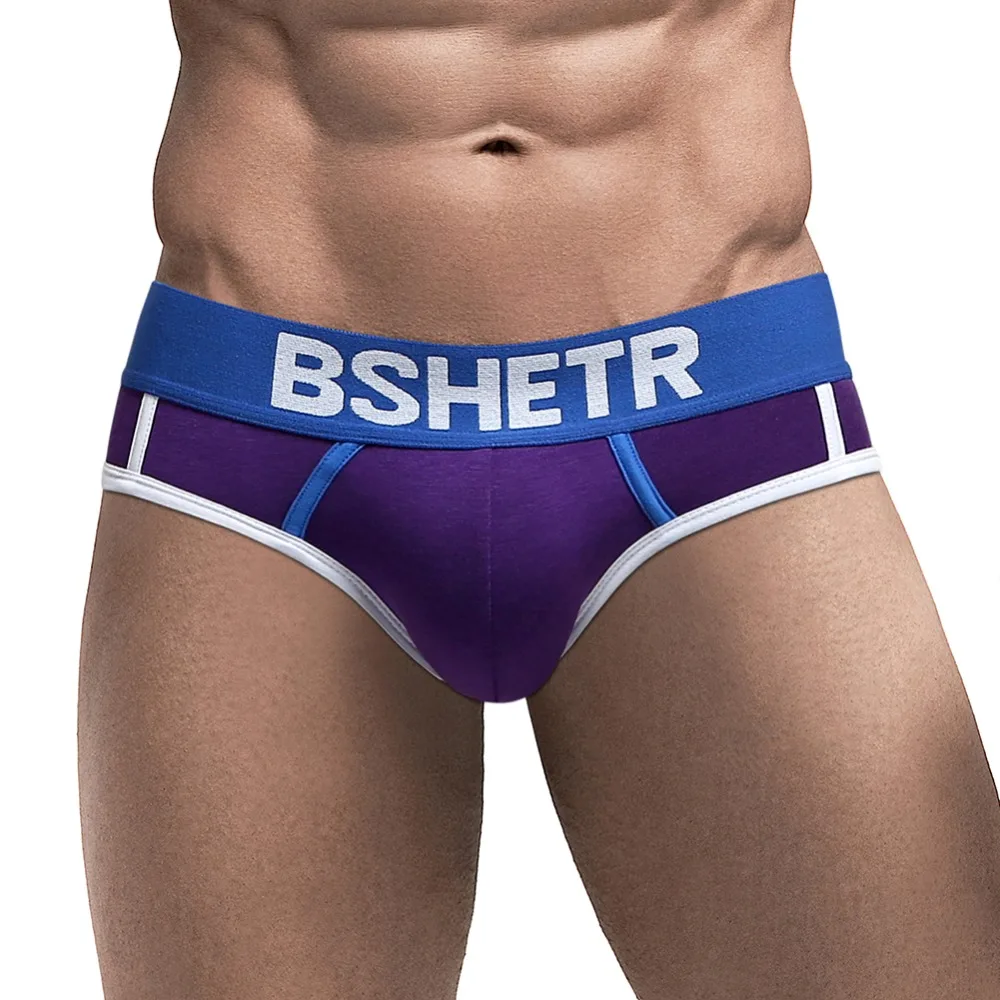 BSHETR Brand Cotton Male Underwear Underpants Mens Briefs Cotton Underwear Men Penis Gay Briefs Men Underwear Cueca Male Panties