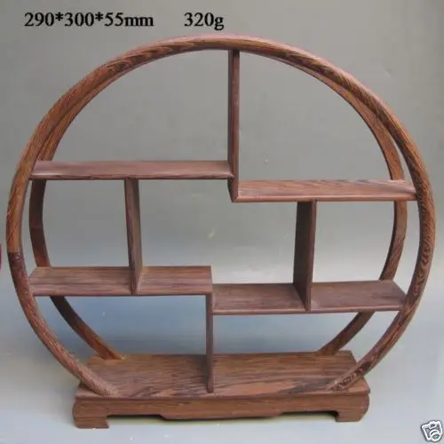 

china Oriental Collection Wood Curve Shelf Curios display stand display ark