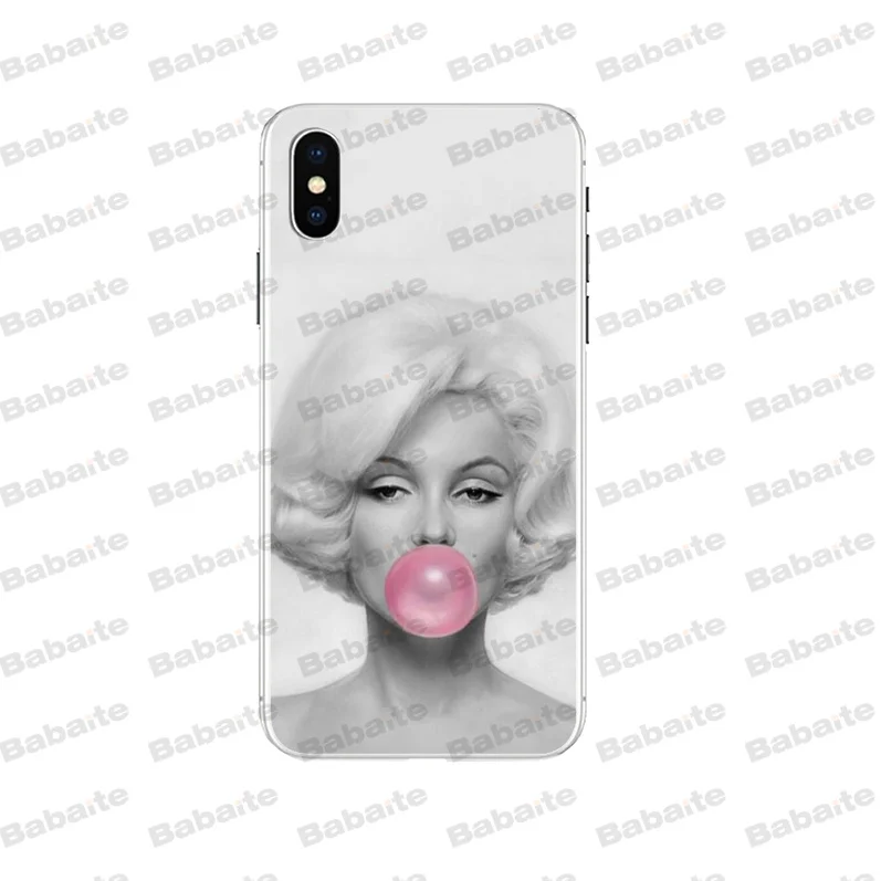 Babaite marylin monroe Новое поступление Прозрачный чехол для мобильного телефона iPhone 8 7 6 6S