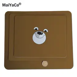 Коричневый мультфильм Медведь фон труба коврик для мыши 25x29 см и 18x22 см домашний компьютерный коврик игровой коврик для мыши