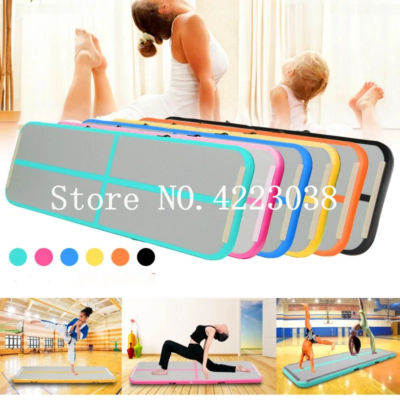 

Blow Up Gymnastics Mat 3x1x0.2m Gymnastics Air Track Mat Inflatable for Home Use, Cheerleading, Beach with Pump Free Shipping