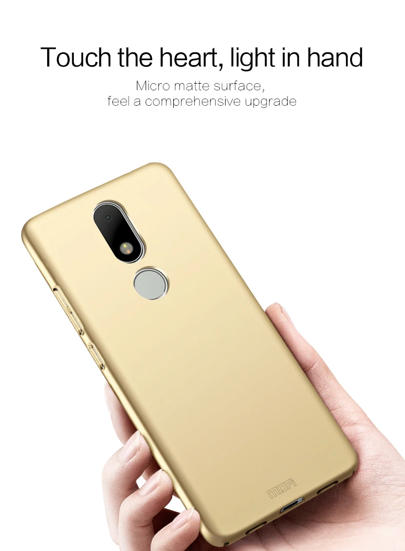 Для Motorola Moto M XT1662 чехол Mofi Жесткий задний полный Чехол для Moto M XT1663 5," матовый пластик Funda чехол s