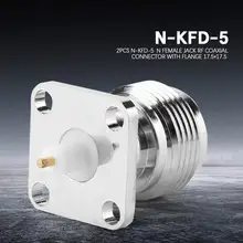 2Pcs N Female Jack RF Coaxial Connector with Flange N Female Jack RF Coaxial Connector