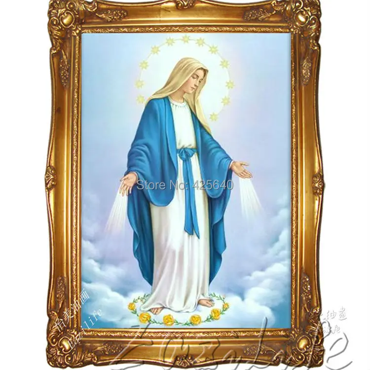 

Home Decor Jesus Christ Virgin Mary Art Decor Painting Print Giclee Art Print On Canvas Ready to Frame 2