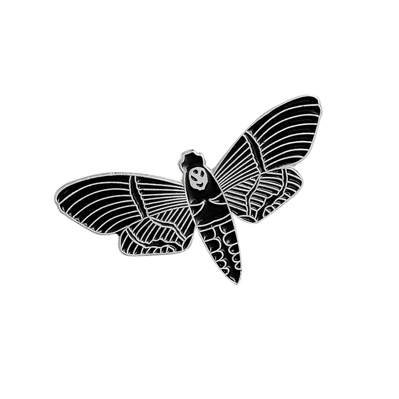Мультяшные животные панк готика летучие мыши пчела эмалированные булавки темная брошь с дизайном «скелет» джинсовая куртка рубашка нагрудная булавка Кнопка значок для женщин мужчин ребенок - Окраска металла: bee