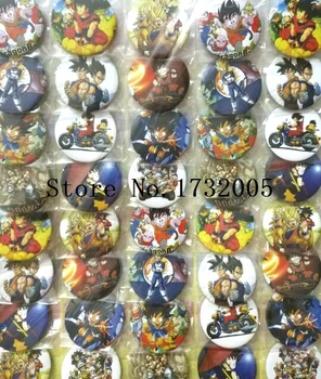

New 5sets(48pcs/set ) Japanese Anime Dragon Ball Round Brooch Badge Kids Clothing Accessories 4.5 cm q-101