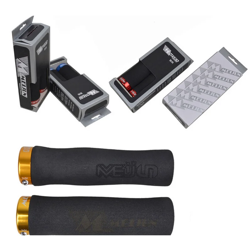 

MEIJUN MTB Bicycles Mountain Bikes Grip Aluminum Alloy Plugs Anti-Slip Sponge Lock on Handlebar Grips End Bar