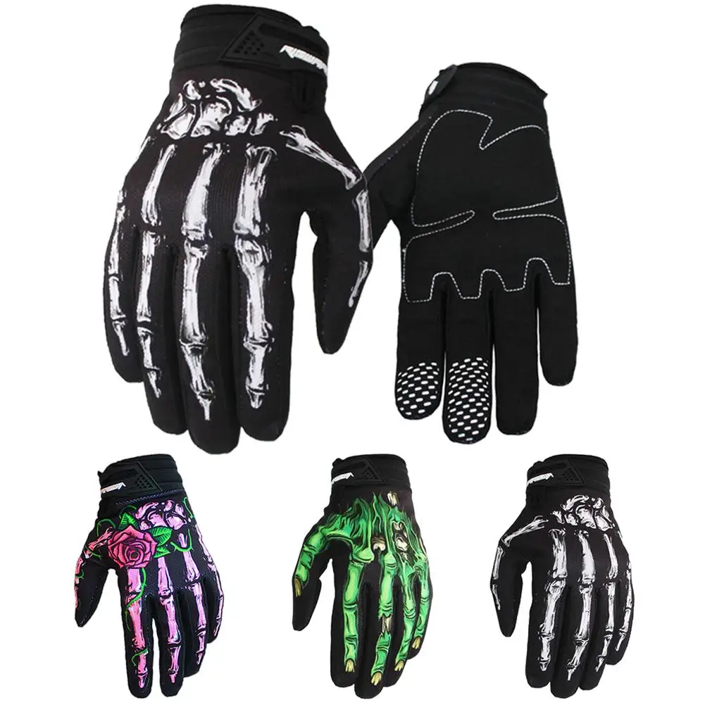 

2018 New Motorcycle Riding Gloves Bicycle Long Finger Gloves Outdoor Sports Ghost Claw Pattern Full Finger Gloves 30 Jul 06