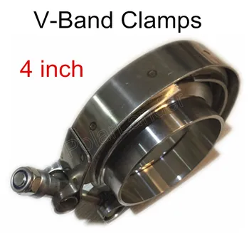

4'' inch Quick VBand clamp with flanges kit Auto exhaust pipe V-band clamp kit new arrival high quality