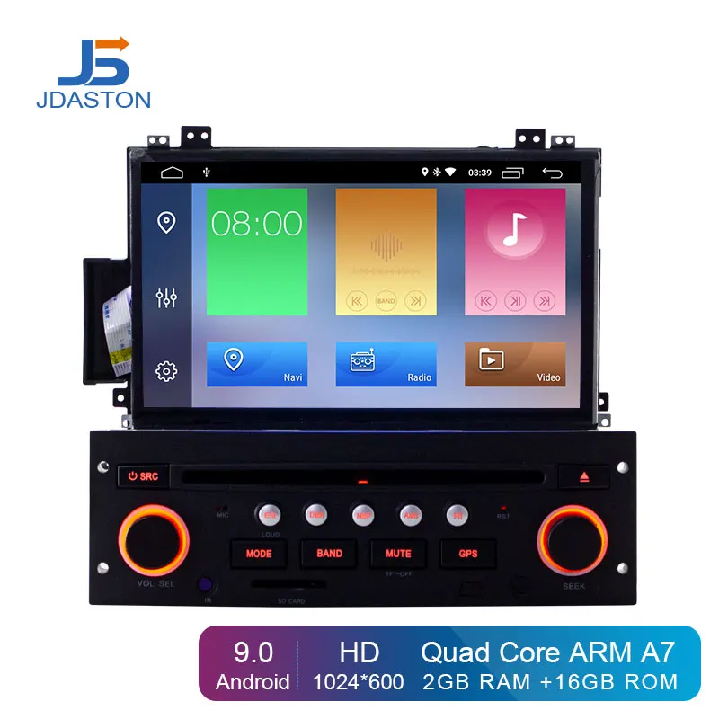 

JDASTON Android 9.0 Car DVD Player For Citroen C5 2005-2012 GPS Navigation Audio Wifi Multimedia Stereo 1 Din Car Radio Audio
