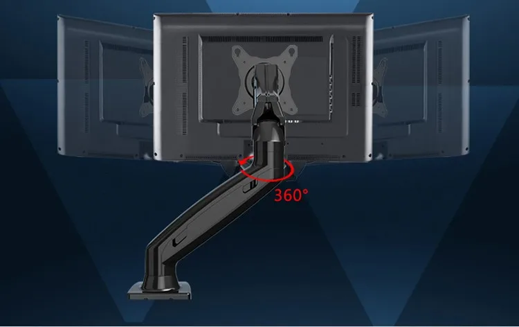 Dual Monitor держатель NB F160 2 кронштейн для монтажа экрана газа весна 360 градусов рабочего 1"-27" двойной монитор держатель рука Полная движения ТВ крепление