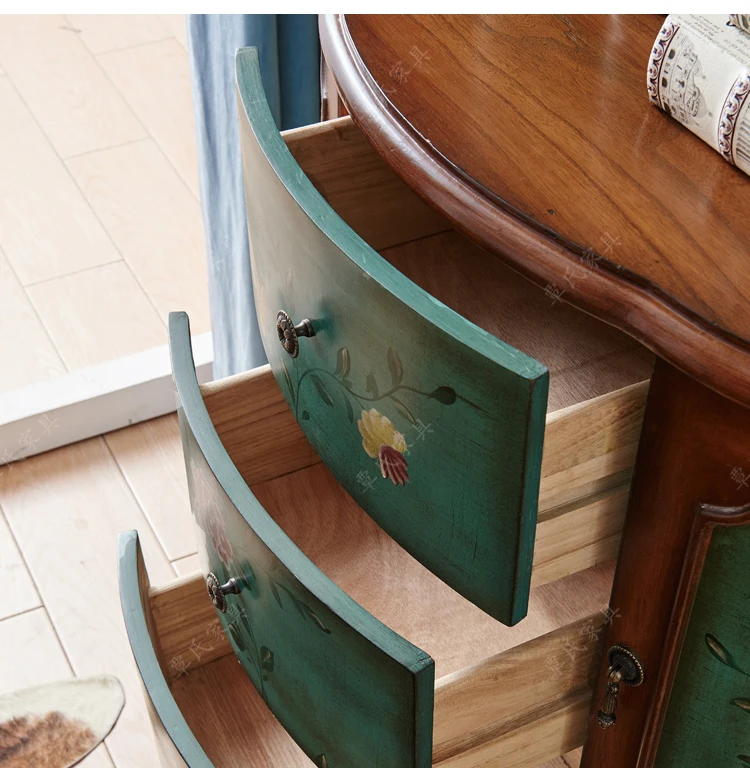 American painting cabinet Mediterranean for old decorative cabinets pastoral European living room storage cabinet locker
