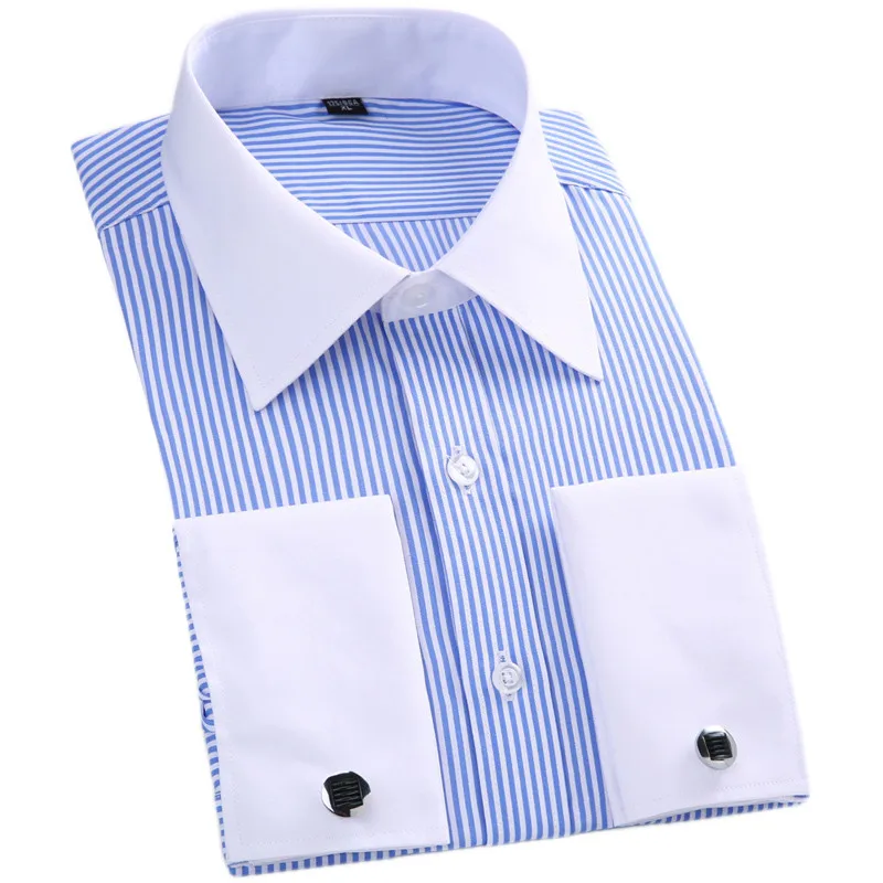 men's shirt white collar cuffs