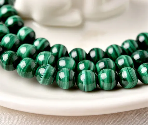 Grade A Natural Malachite Beads, 1