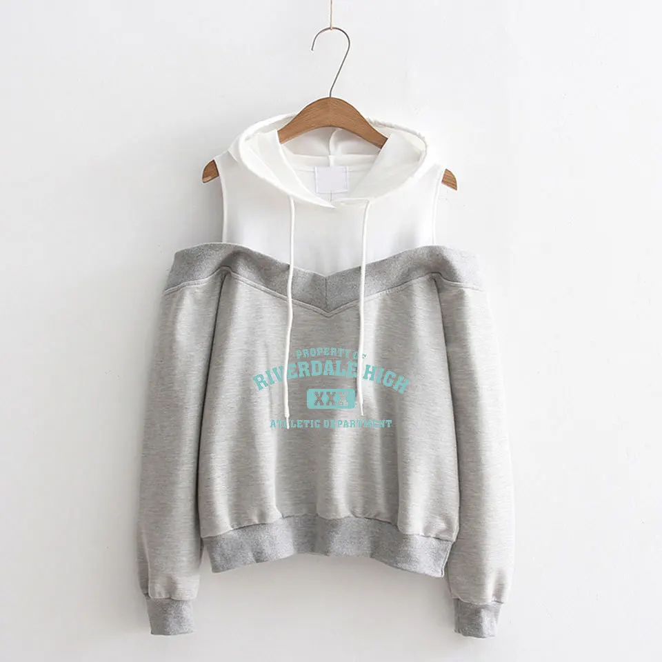Fashion Strapless Hooded Sweatshirt