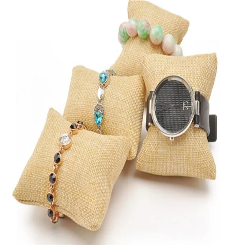topstore 2016 20pcs Small Linen Bracelet Watch Pillow Jewelry Displays