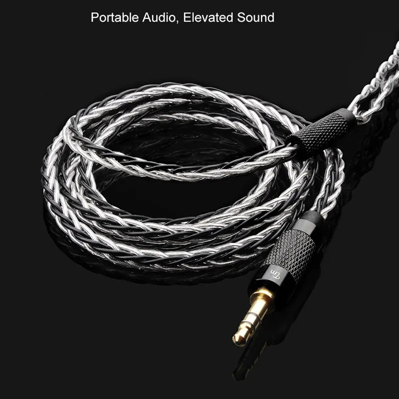 TRN 8 ядер MMCX кабель 3 5 мм 2 баланс штекер для Shure SE215 SE535 SE846 0 78 75 Pin ZS3 ZST W4R
