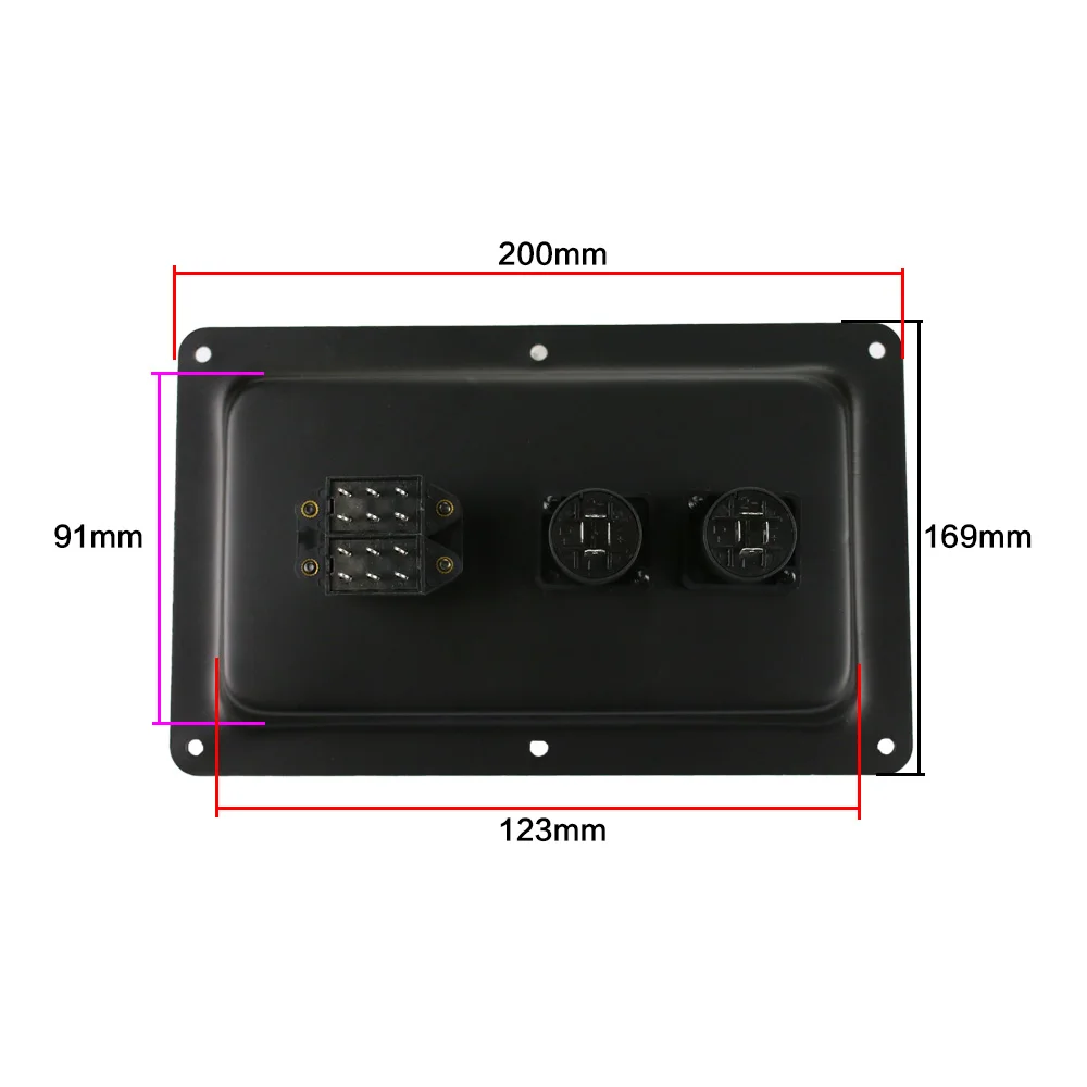 Caixa de Junção de Alto-falante Acessórios de Alto-falante com Função de Comutação Peças Metal mm Palco Dual 4 Núcleos Conectores Xlr 2 123mm * - Image 6