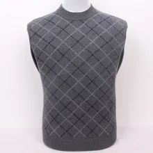 Козья кашемир мужская бутик плед толстый свитер полу-высокий воротник серый 2 вида цветов S/105-3xl/ 130