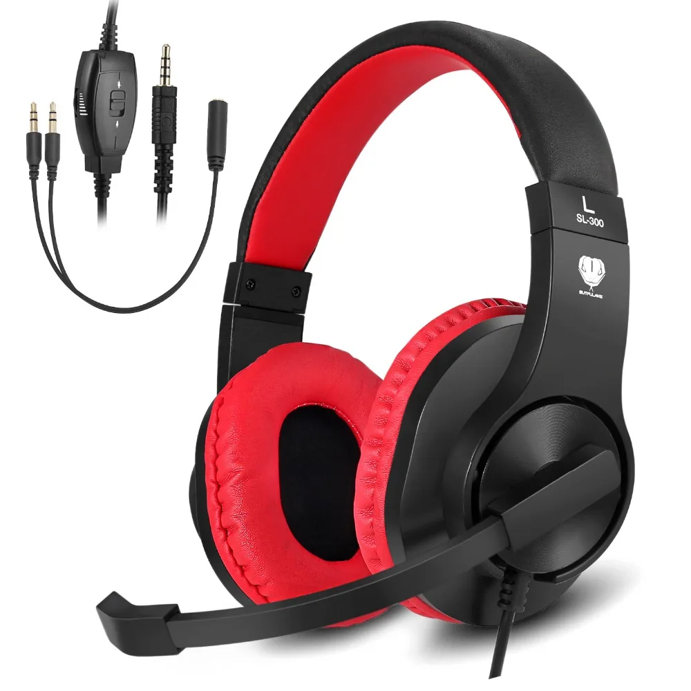 Butfulake Sl 300 有線ゲーミングヘッドセット 3 5 ミリメートルステレオゲーミングヘッドフォン Xbox One Ps4 Pc ゲーム Headphone Headset Aliexpress