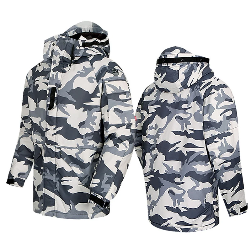 white camo ski jacket
