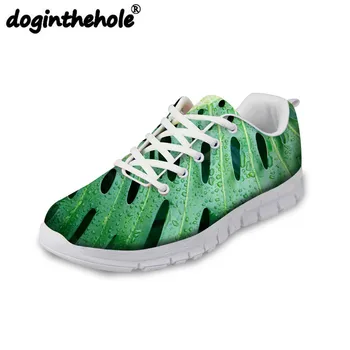 

doginthehole Summer Female Sneaker Leaves Printing Women's Running Shoes Outdoor Sport Shoes Fitness Comfortable Walking Sneaker