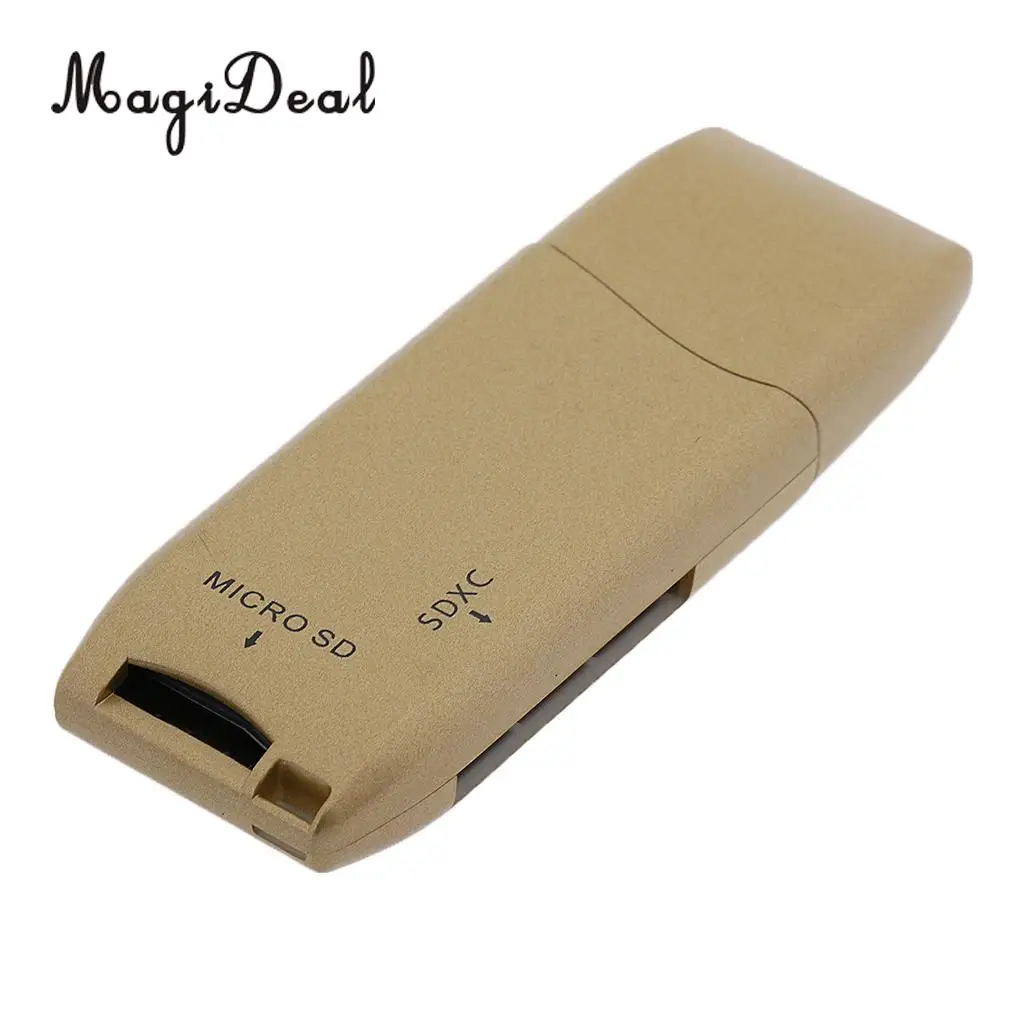 5Gbps Fast USB 3.0 All in 1 Mocro SD TF SDXC Flash Memory Card Reader Gold