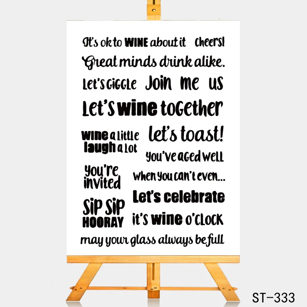 

ZhuoAng Let's drink together Transparent Clear Stamps / Silicone Seals for DIY scrapbooking photo album/Card Making