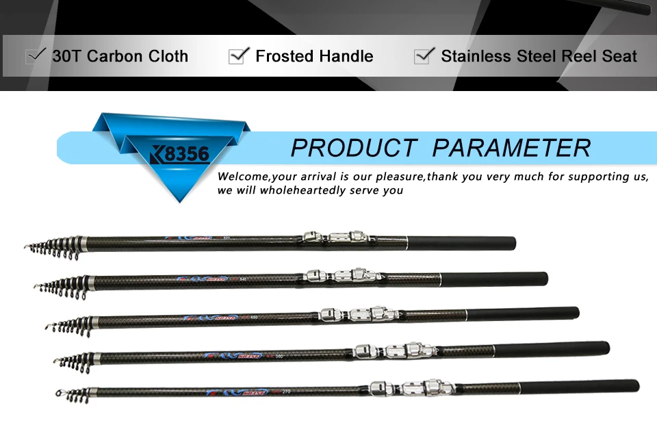 K8356 2.7m 3.6M 4.5M 5.4M 3.0M 6.3M Spinning Fishing Rod M Power Telescopic Rock Fishing Rod Carp Feeder Rod Surf Spinning Rod_02