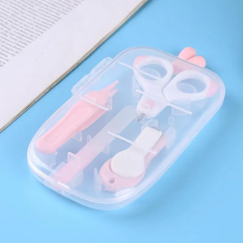 4pcs/Set Baby Health Care Set Portable Newborn Baby Tool Kits Kids Grooming Kit Safety Cutter Nail Care Set for Baby Children 4pcs/Set Baby Health Care Set Portable Newborn Baby Tool Kits Kids Grooming Kit Safety Cutter Nail Care Set for Baby Children
