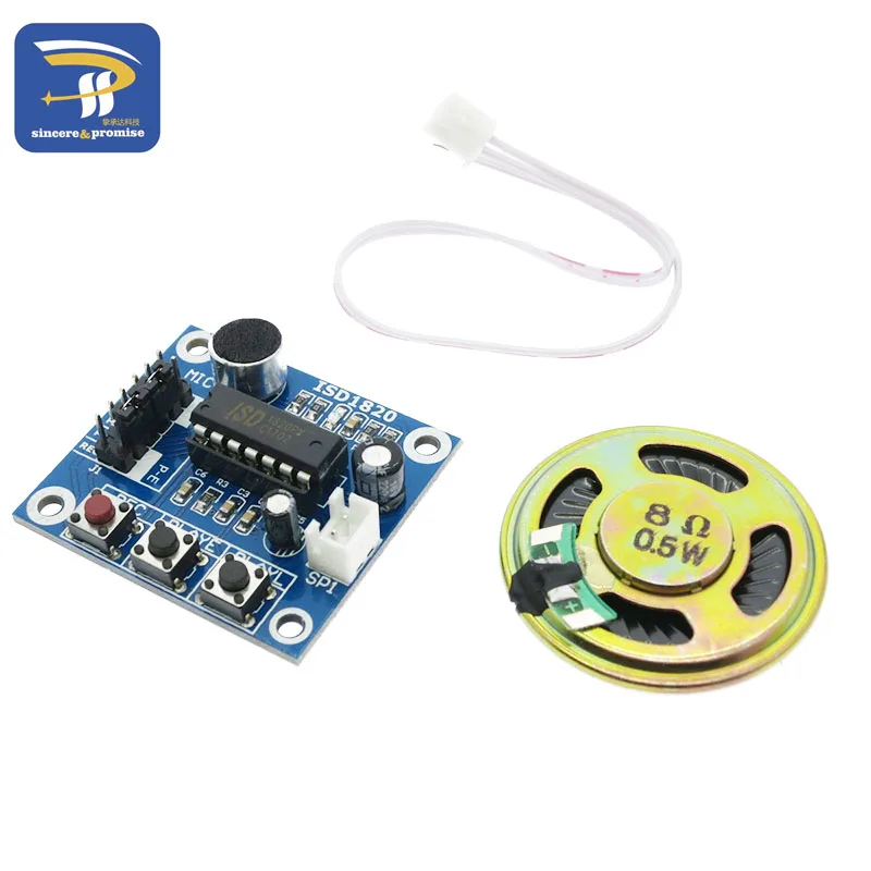 

ISD1820 recording module voice module the voice board telediphone module board with Microphones+Loudspeaker