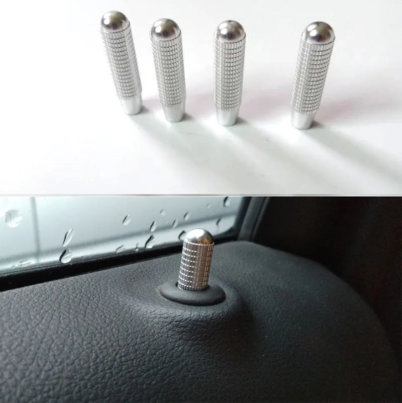 4 pieces Stainless Metal 4 Door Lock Pins Knob fit For Mercedes Benz