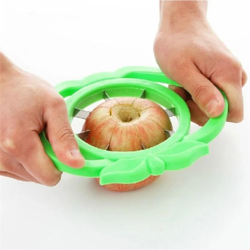 

FEIGO 1Pcs Apple Knife Slicer Steel Cutting Corer Clean Fruit Cutter Orange Apple Tool Chopper Kitchen Gadgets Fruit Tools F100