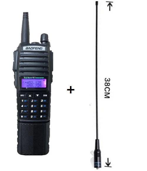 1/2/3 шт. BAOFENG UV-82 8 Вт 3800 мА/ч, иди и болтай Walkie Talkie радио 10 км двойной PTT UHF VHF Ham CB радио FM трансивер Walkie Talkie двухстороннее радио высокое Мощность передатчик УФ - Цвет: add antenna