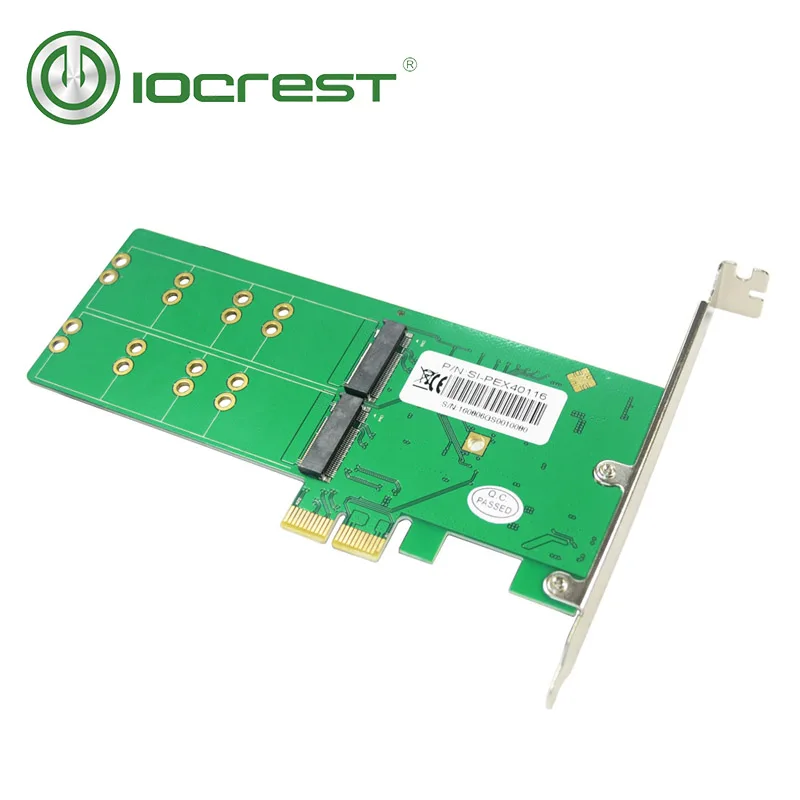 IOCREST PCI Express до 4 x NGFF M.2 B Ключ адаптер карты Поддержка 2280, 2260, 2242 и 2230 Размер чипсет Marvell 88se9235