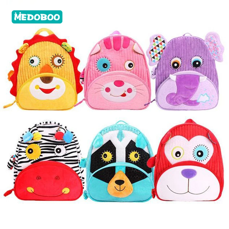 

Medoboo Kids Plush Backpack Toys Cartoon Plush Mini School Bag Toy Children Outdoor Travel Snack Pack Bag Kindergarten Bags 30