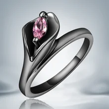 Высокое качество Золотое кольцо змея Розовый CZ Кристалл черное золото заполненные обручальные Обручальные кольца для женщин винтажные черные кольца панк AR603