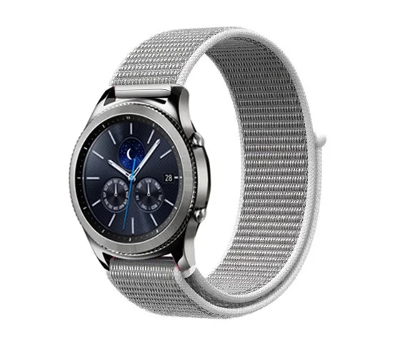 Ремешок для samsung gear S3 sport s2 классические часы пограничника Band huami amazfit bip 20 мм 22 мм galaxy watch 42 мм 46 мм huawei gt 2 - Цвет ремешка: Белый