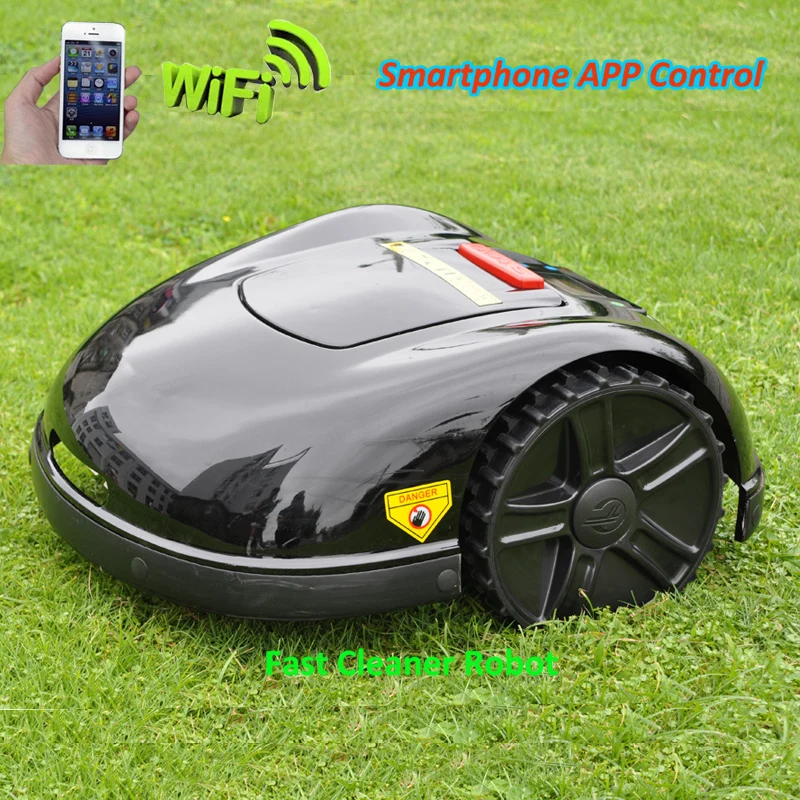 

2 Years Warranty Smartphone APP Contorl Automatic Lawn Mowing Robot With 13.2AH Li-ion Battery+600m wire+600pcs pegs+24pcs Blade