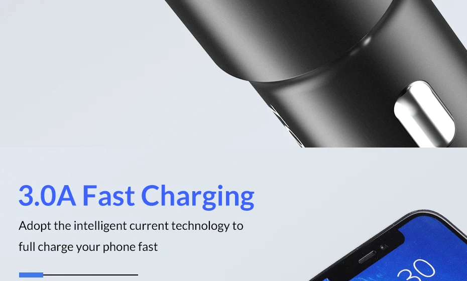 TOPK Quick Charge 3,0 Автомобильное зарядное устройство адаптер для iphone samsung huawei Xiaomi usb телефон зарядное устройство Быстрая зарядка автомобильное зарядное устройство