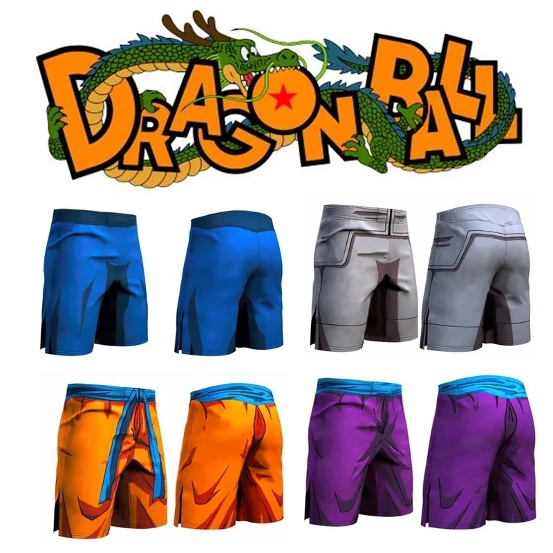 ZOGAA летние мужские шорты с драконом и шариком Гоку, шорты с героями мультфильмов, мужские спортивные шорты для плавания с 3D принтом аниме, мужские пляжные шорты для отдыха