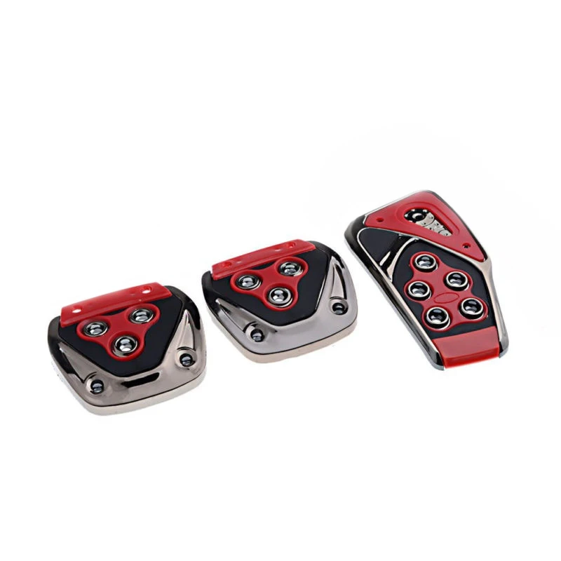 

Pedal Brake Pedals Pads Clutch Accelerate Set Kits For Manual Car Universal Red