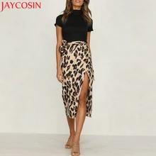 KLV/юбка модные женские туфли пикантные туфли в английском стиле; с леопардовым принтом Бандаж с вырезами Вечеринка юбка rokken vrouwen Ланг ST10