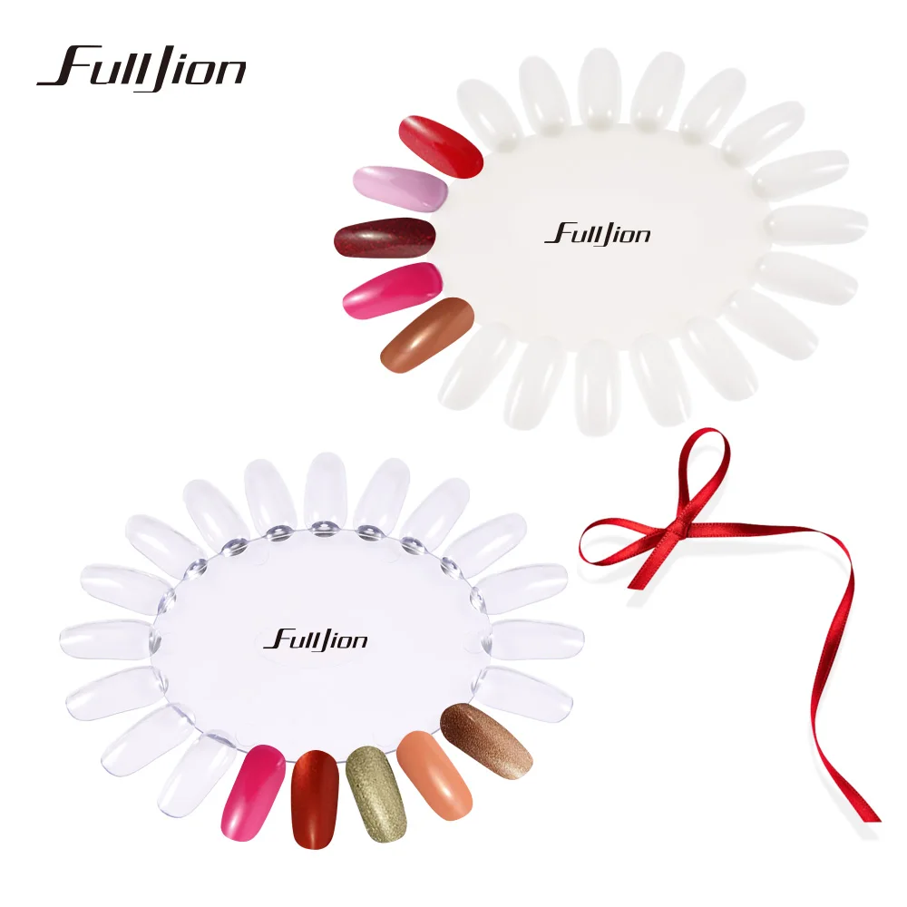 

1set=20pcs False Tips Display Nail Art Acrylic Practice Wheel Board DIY Nail Tool Nail Polish Card Template Salon Art Tools