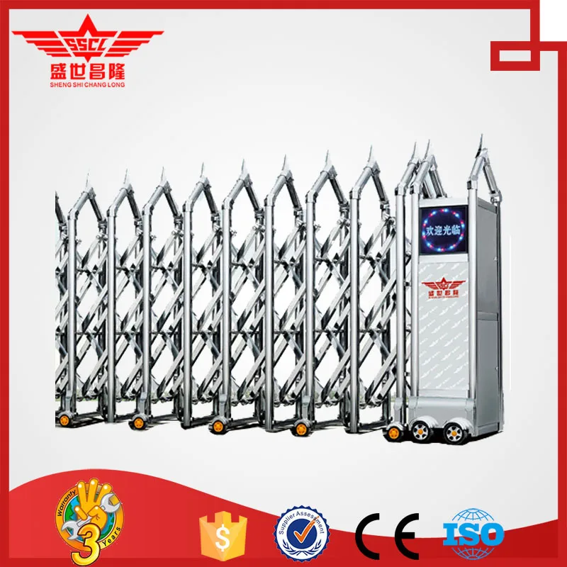 Stainless steel front gate Auto retractable gate for industrial