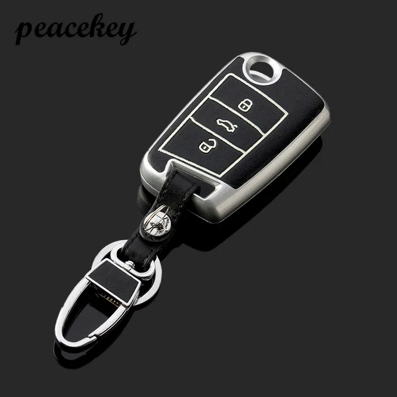 Чехол для автомобиля Peacekey Volkswagen VW Golf 7 MK7 Passat B5 B6 Polo 4 5 6 Touran Tiguan Bora Jetta mk5 mk6|car styling key
