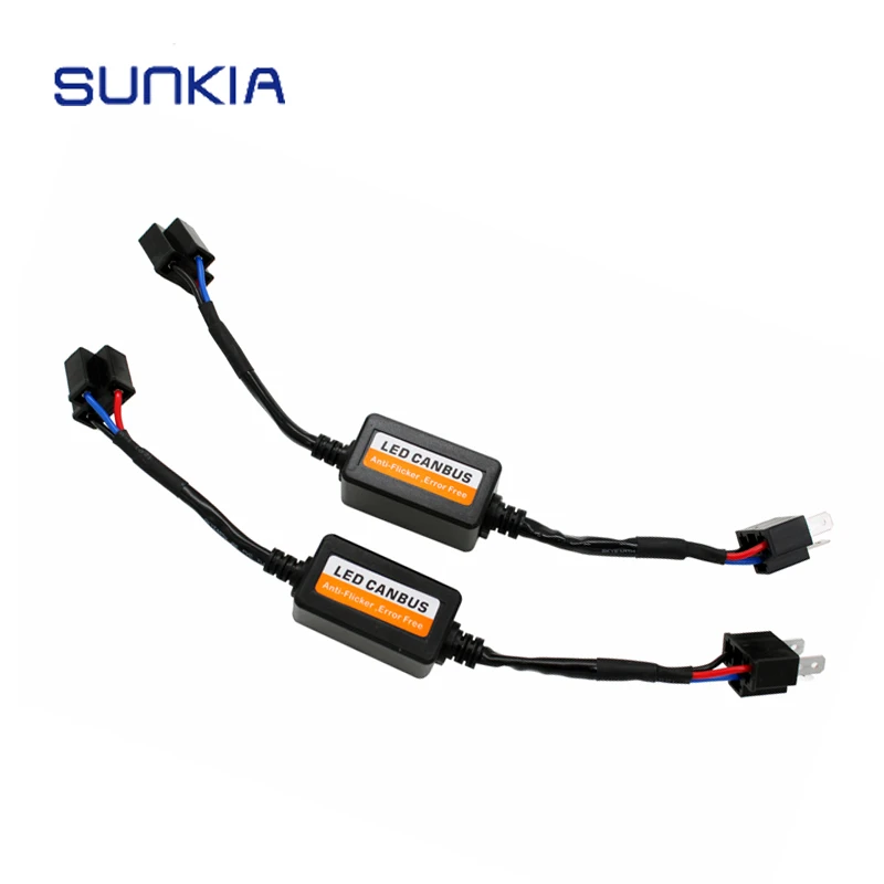 H4 Emc車のledヘッドライトデコーダフォグライトdrl Ic Noエラー負荷抵抗無ちらつき警告キャンセラーワイヤーハーネスアダプタ Adapter Led Adapter H4adapter Ic Aliexpress