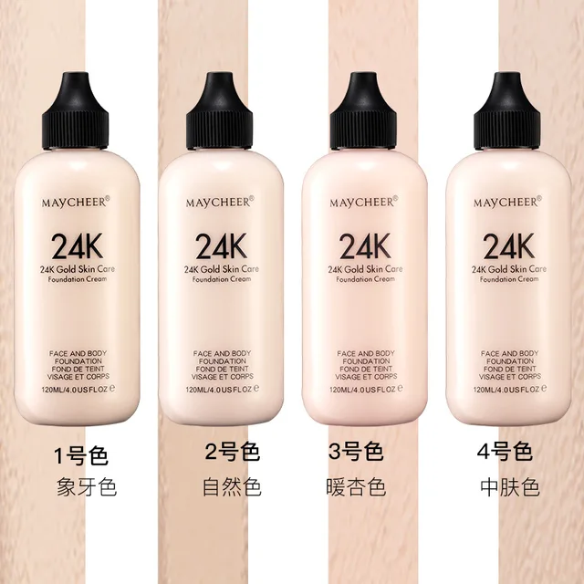 120ml Face Sun Block Foundation Cream Waterproof Make Up Mineral Liquid Foundation Full Cover Base Concealer