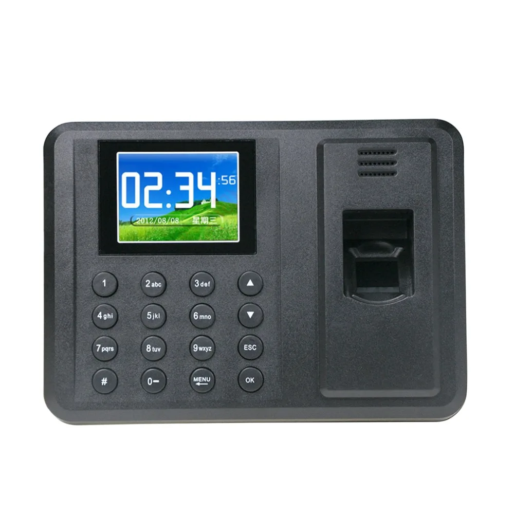 Фингерпринта Часы Регистраторы цифровой электронный читатель машины Универсальный 2.8 дюймов TFT скрин Дисплей