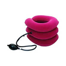 Воздушный надувной для вытяжения шеи устройство шейный воротник, на шею Массажер(розовый красный) 1 шт